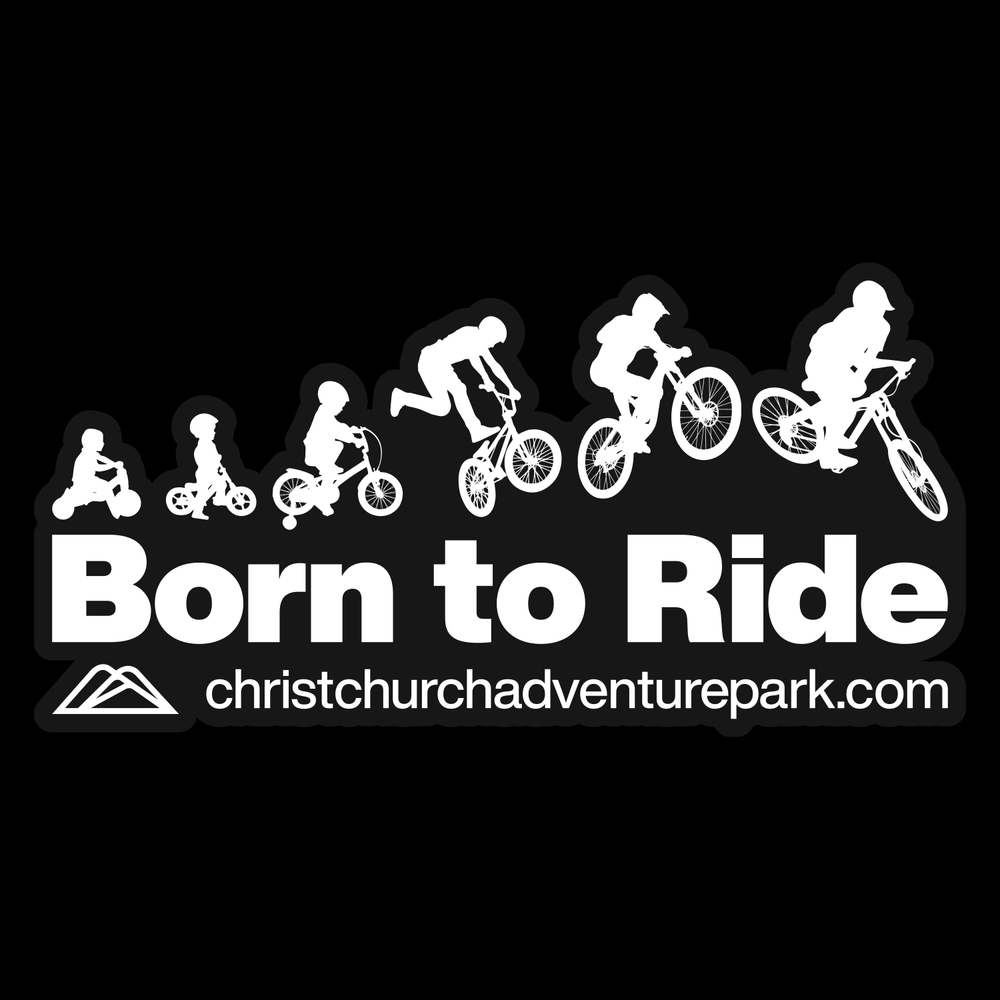 Born To Ride CAP Sticker - White